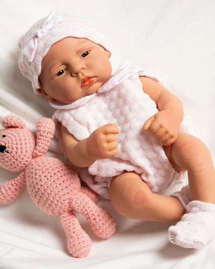 16-Inch Lifelike Reborn Baby Girl Doll - Realistic Full Vinyl Body with Outfit, Ideal for Gifts and Collectors