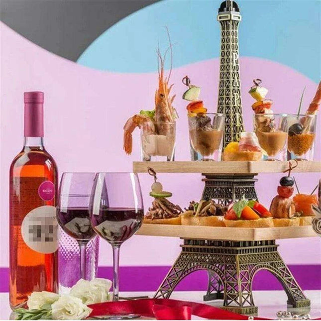 Eiffel Tower-Designed Stainless Steel Dessert and Snack Display Stand