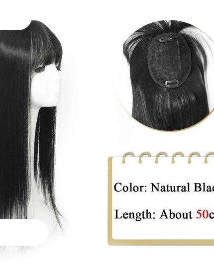 Bangs & Volume: Clip-In Hair Topper for Instant Transformation