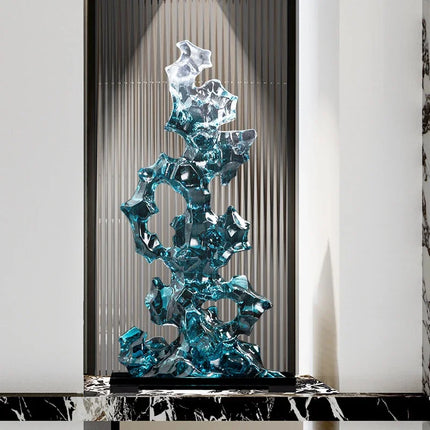 Modern HomeDecor Crafts Imitation Stone Model Sculpture Transparent Re
