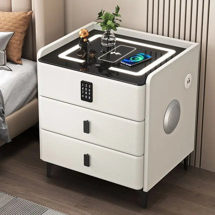 SZTongSheng Smart Nightstand: Wireless Charger & Touch Control LED Lig