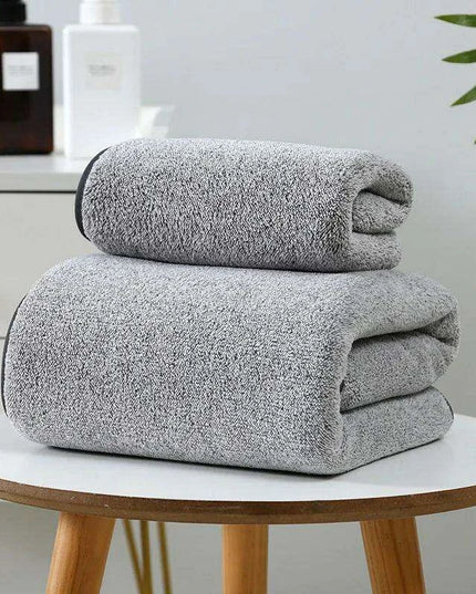 Plush Bamboo Charcoal Coral Velvet Bath Towels - Ultra-Soft, Quick-Drying Microfiber Sets for Adult Relaxation and Home Use