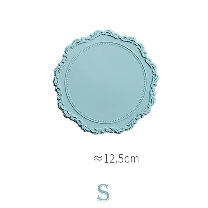 Embossed Elliptic Flower Silicone Placemat Set for Stylish Table Settings