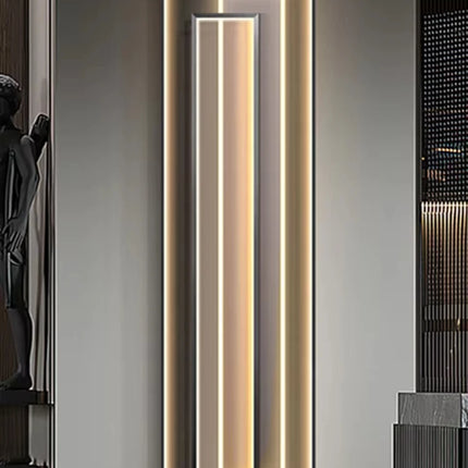 Vertical LED Hanging Art Light with Decorative Frame
