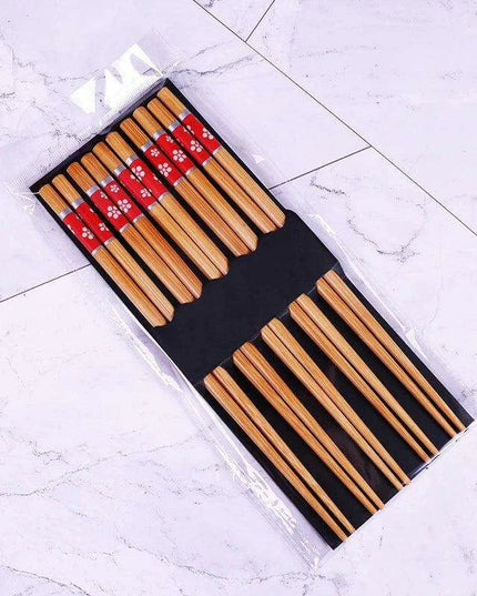 5 Pairs of Non-Slip Japanese Bamboo Chopsticks