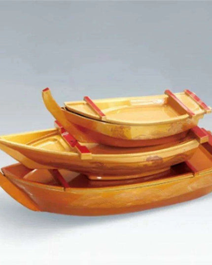 Dragon Boat Sashimi Presentation Tray - Premium ABS with Dry Ice for Authentic Japanese Dining Experience