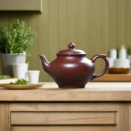 Handcrafted 170ML Purple Clay Teapot with Integrated Strainer - Authentic