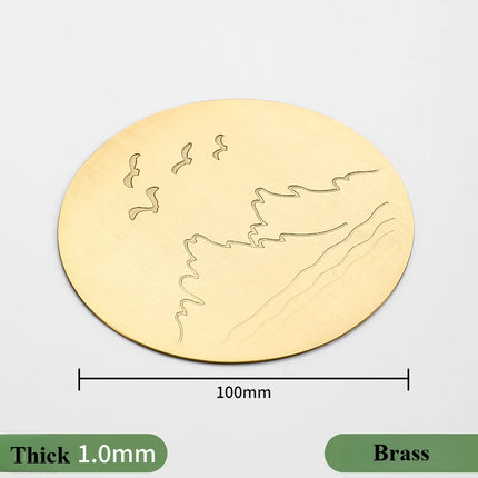 Brass Decorative Furniture Inlay Sheet — Hollow Carved Golden Panel, Sold as 1 or 2 Pieces