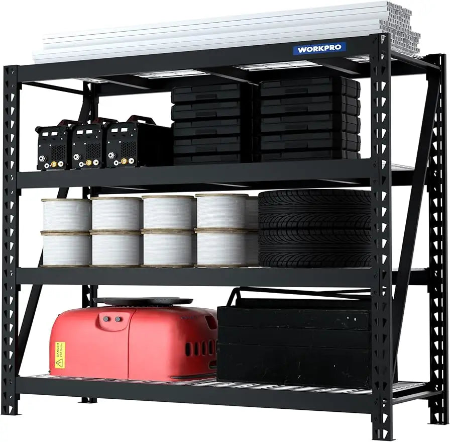 Ultra Strong 4-Tier Heavy Duty Metal Garage Storage Rack - 7200 lbs Capacity