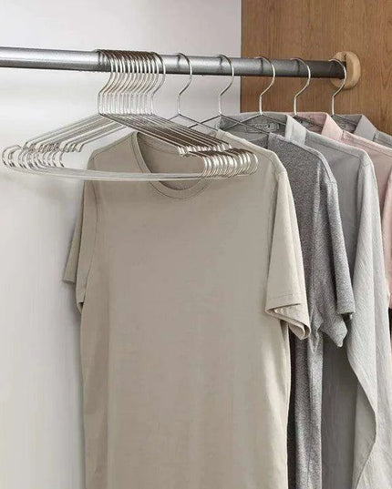 50-Pack Durable Stainless Steel Hangers for Kids' Closet Organization