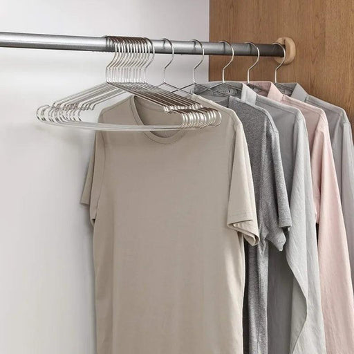 50-Pack Durable Stainless Steel Hangers for Kids' Closet Organization