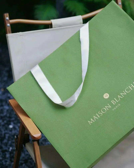 Luxurious Gold Foil Stamped Green Matte Gift Bags - Pack of 500