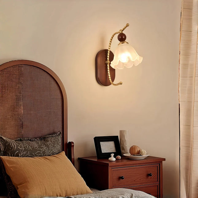 Glowpro Vintage French Style Flower Wall Sconce - Elegant Retro Design