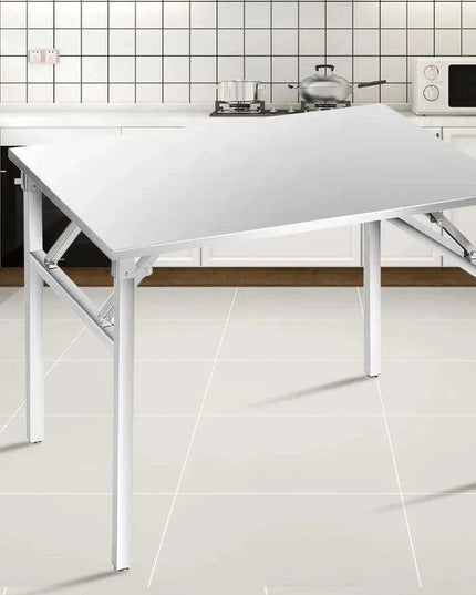 Compact Stainless Steel Folding Table - 36"x24" with Adjustable Height for Effortless Transport and Storage