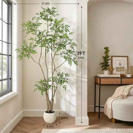 Artificial Nandina Tree in Decorative Planter – 150–210 cm