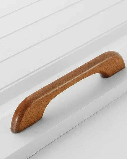 Chic Wooden Cabinet Knobs - Distinctive Walnut & Beech Drawer Handles for Elegant Home Interiors