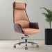 Luxury Leather Executive Chair with Swivel, Recline, and Nordic Style