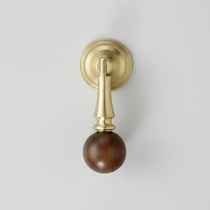 Classic Elegant Brass and Wooden Cabinet Wardrobe Door Handle Ancient