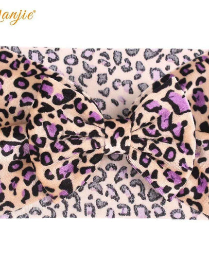 Leopard Print Velvet Headband and Hair Bow Set - Stylish Hair Accessories for Fashion-Forward Girls