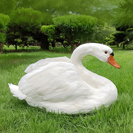 White Swan Model — Foam & Feather — 45cm