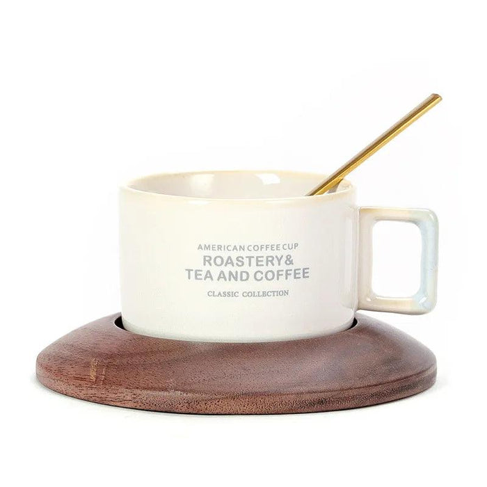 Luxurious Hand-Painted European Ceramic Coffee Mug Set with Gold Detailing - 110ml