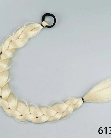 Chic Transformation: 24-Inch Long Twist Braid Ponytail Extensions for Effortless Elegance