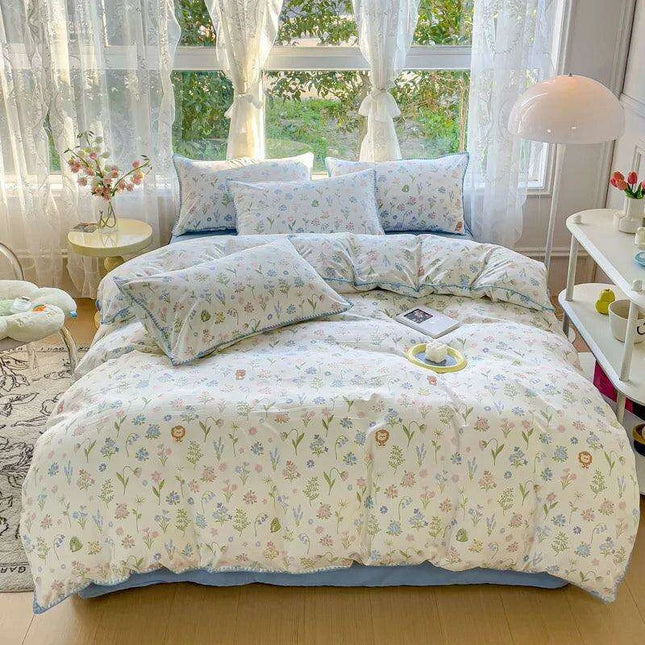 Floral Serenity Cotton Bedding Collection for Girls
