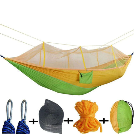 Outdoor Adventure Hammock with Insect Protection - Lightweight Portable Hanging Bed for Camping Comfort