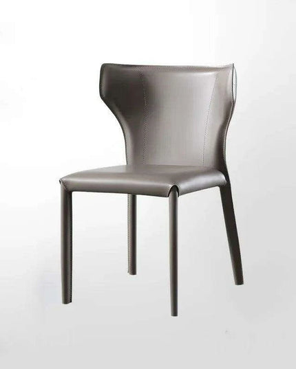 Minimalist Scandinavian Saddle Leather Dining Chair