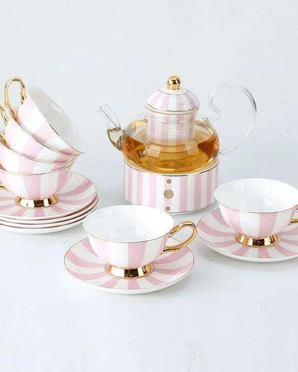 Elegant Lemon Blossom Fine Bone China Beverage Set - A Luxurious Experience for Tea and Coffee Enthusiasts