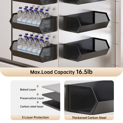 Wochuangsi Magnetic Kitchen Storage Rack - No Drilling, Gap Hanging Ba