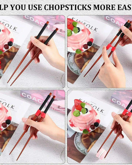 Set of 5 Easy-to-Use Reusable Chopstick Training Helpers - Perfect for Mastering Dining Skills