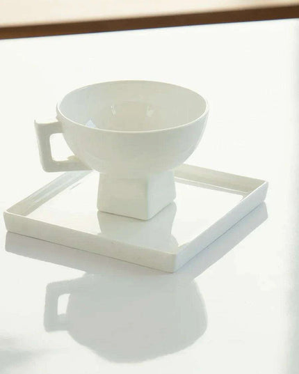 Regal Elegance: Medieval Red Bone China Tea Cup Collection