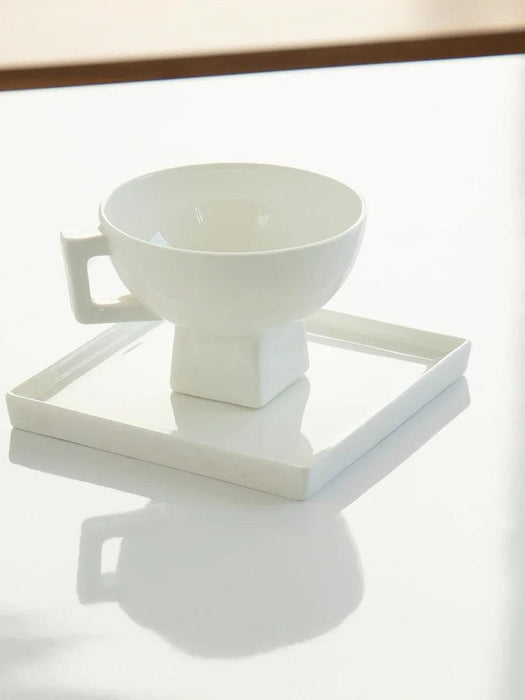 Regal Elegance: Medieval Red Bone China Tea Cup Collection