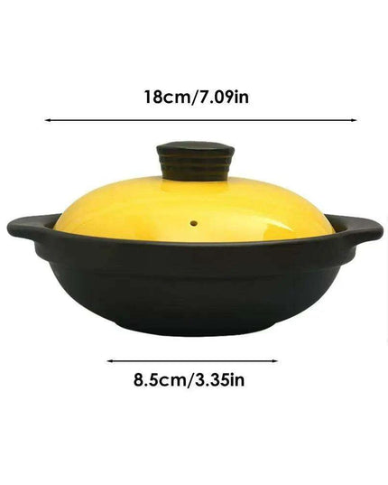 Elegant Ceramic Stew Pot with Comfortable Grip - Perfect Single Serving Cookware for Gourmet Cooking