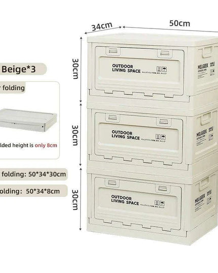 3-Piece Extra Large Folding Storage Box Set for Clothes, Toys, and Household Items
