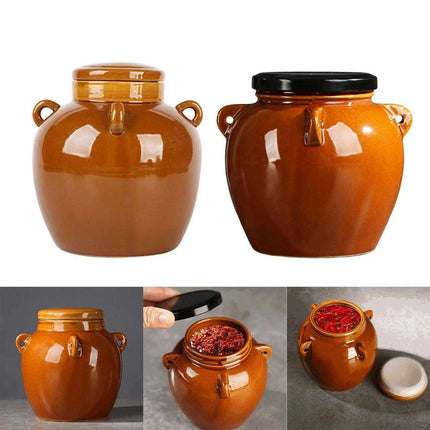 Elegant Sparkling Ceramic Storage Jar for Stylish Kitchen Decor