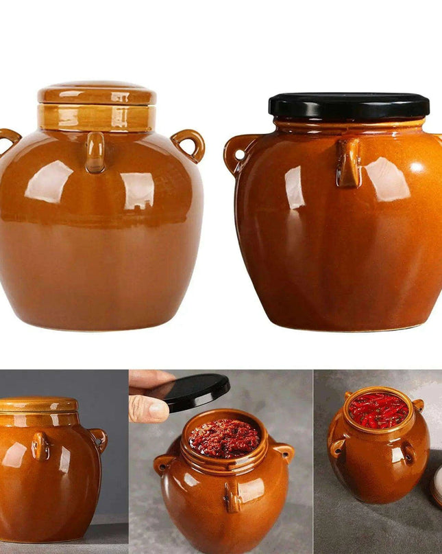 Elegant Sparkling Ceramic Storage Jar for Stylish Kitchen Decor