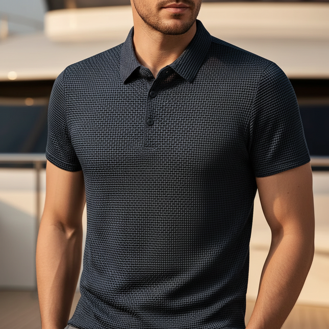 Men's Short Sleeve Polo Shirt — Breathable Summer Top