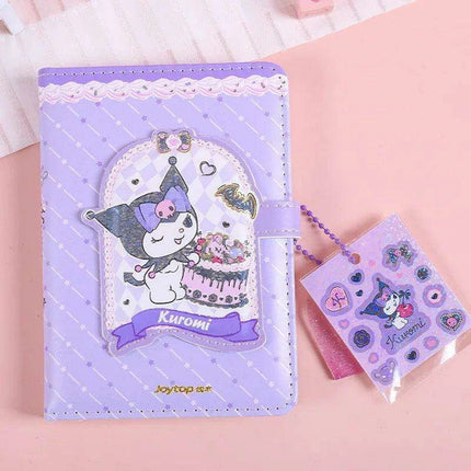 Enchanting Kawaii 6-Ring Journal with Heart and Moon Design