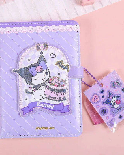 Enchanting Kawaii 6-Ring Journal with Heart and Moon Design