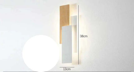 Elegant Walnut Wood Remote-Controlled Wall Sconce for Modern Home Illumination