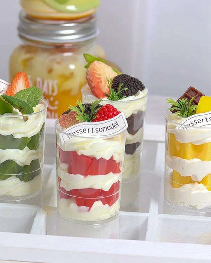 Lifelike Faux Ice Cream Cake Centerpiece for Home Decor and Photography