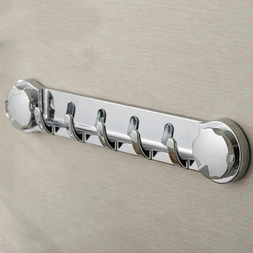 Stylish Silver Suction Hooks for Effortless Bathroom and Kitchen Organization