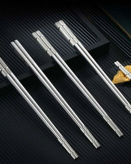 Eco-Friendly Reusable Stainless Steel Chopsticks for Asian Cuisine