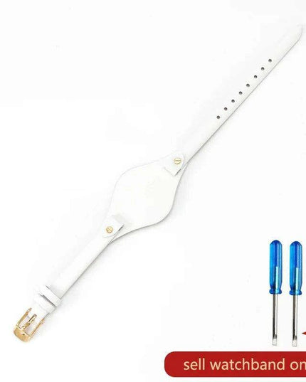 Elegant Cowhide Leather Watch Straps with Rose Steel Buckle - A Luxurious Women's Accessory