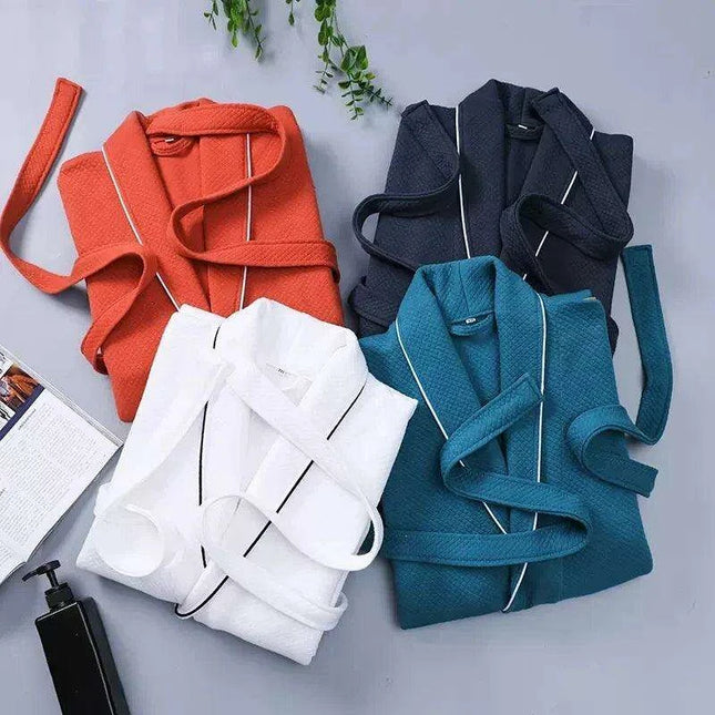 Elegant Unisex Hooded Cotton Bathrobe for Ultimate Comfort