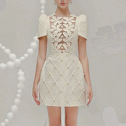 Elegant Floral Embroidered A-line Evening Gown