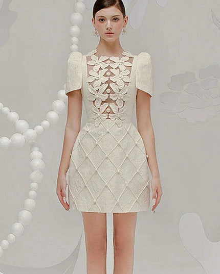 Elegant Floral Embroidered A-line Evening Gown