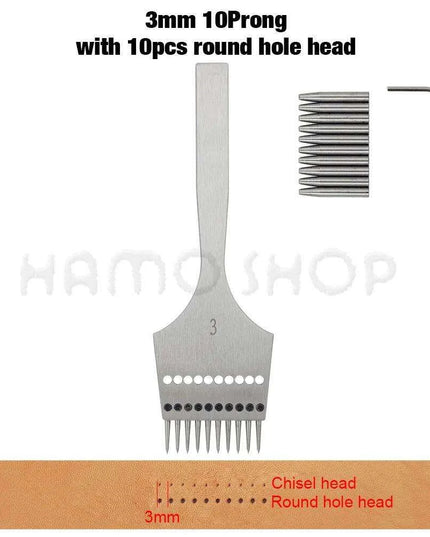 Premium Interchangeable Round Chisel Tool Set for Leather Crafting